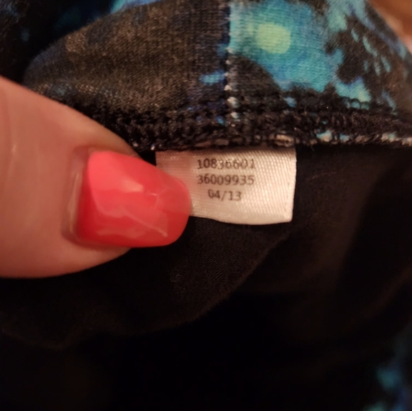 PINK Victoria's Secret Foldover Leggings with Blue Waistband - Picture 5 of 5